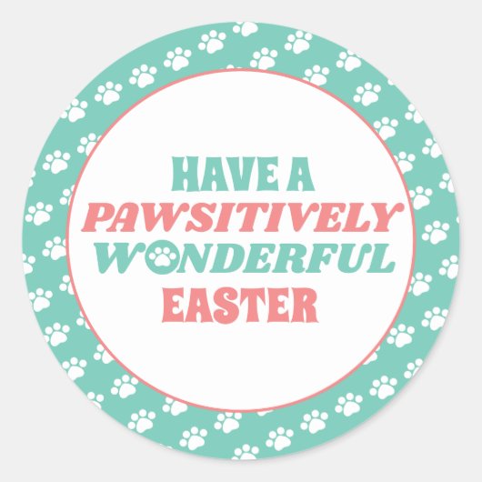 Heb een powsitief waanzinnig Pasen Ronde Sticker (Voorkant)