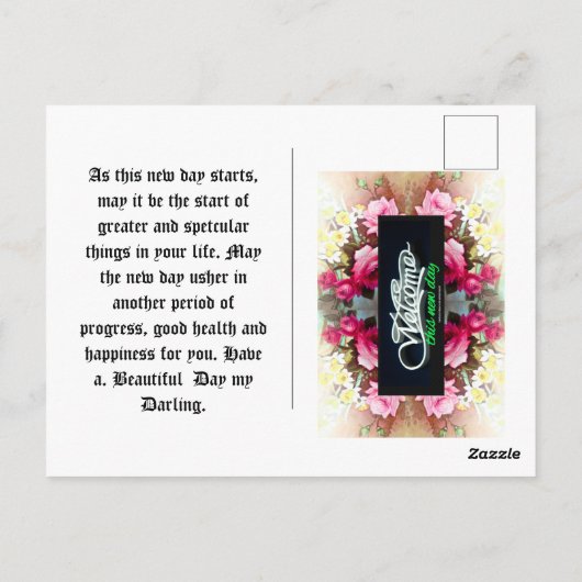 Heb een 'Prachtige' Dag Handgetekend &....  Ansich Briefkaart (Achterkant)