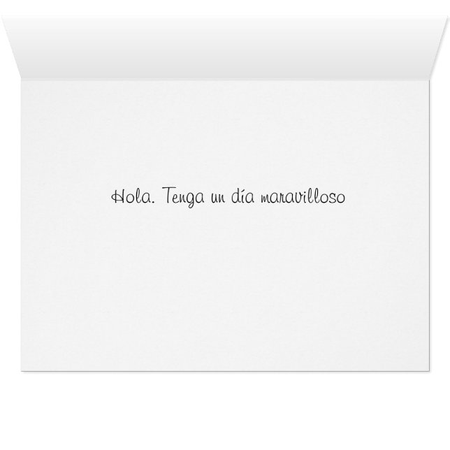 Heb een prachtige dag-Spaantaal (Binenzijde Horizontaal (Onderkant))