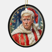 Heb een prachtige kerst Trump MAGA Keramisch Ornament (Links)