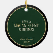 Heb een prachtige kerst Trump MAGA Keramisch Ornament (Achterkant)