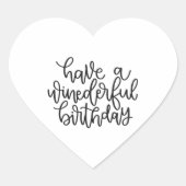 Heb een prachtige verjaardag hart sticker (Voorkant)