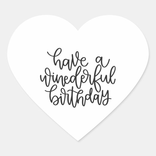 Heb een prachtige verjaardag hart sticker (Voorkant)