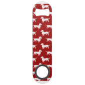 Heb een prettige Dachshund kerst Speed Flessenopener (Achterkant)