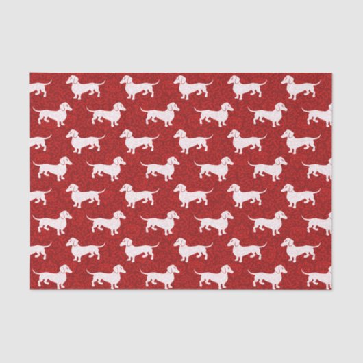 Heb een prettige Dachshund kerst Tissuepapier (Voorkant)