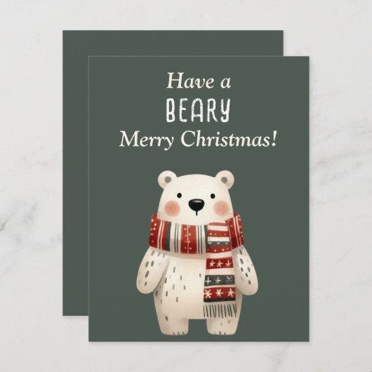 Heb een prettige kerst! kaart (Voorkant / Achterkant)