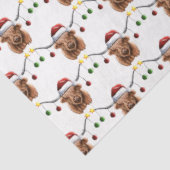 Heb een prettige kerst met Hielan Coo Tissuepapier (Detail)