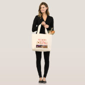 Heb een prettige kerstdag met compassie grote tote bag (Voorkant (model))