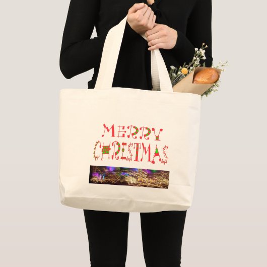 Heb een prettige kerstdag met compassie grote tote bag (Voorkant (product))