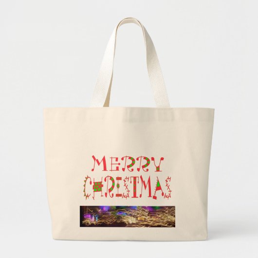 Heb een prettige kerstdag met compassie grote tote bag (Voorkant)