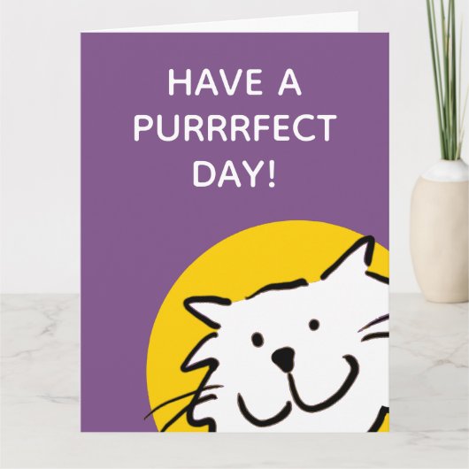 Heb een Purrrfecte Dag Kat Liefhebber Kaart (Voorkant)
