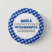 Heb een Pwsitief Wonderful Hanukkah Ronde Button 5,7 Cm (Voorkant)