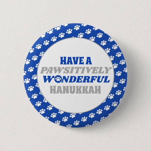Heb een Pwsitief Wonderful Hanukkah Ronde Button 5,7 Cm (Voorkant)