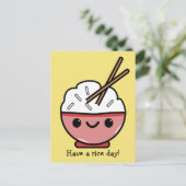 Heb Een Rijstdag Briefkaart (Staand voorkant)