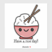 Heb een Rijstdag  Sticker (Vel)