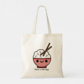Heb een Rijstdag  Tote Bag (Achterkant)