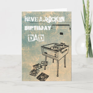 Heb een Rockin' Birthday papa! Birthday-kaart Kaart