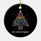 Heb een Rockin Christmas Crystal Gem Tree Rockhoun Keramisch Ornament (Voorkant)