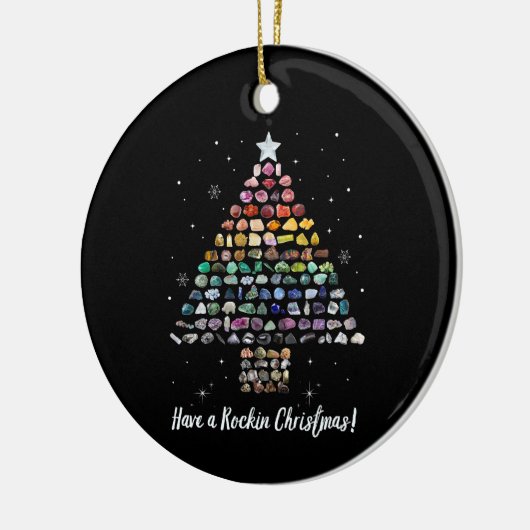 Heb een Rockin Christmas Crystal Gem Tree Rockhoun Keramisch Ornament (Links)