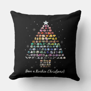 Heb een Rockin Christmas Crystal Gem Tree Rockhoun Kussen