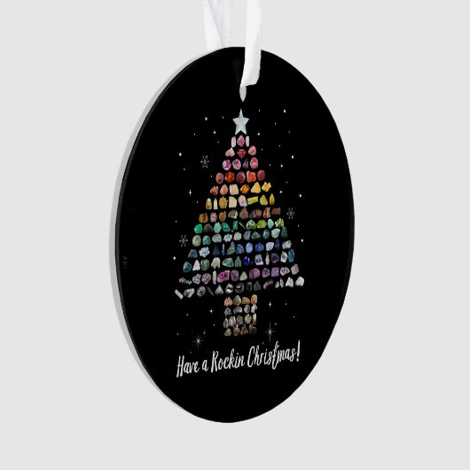 Heb een Rockin Christmas Crystal Gem Tree Rockhoun Ornament (voorkant)