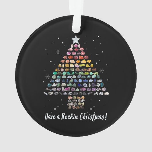Heb een Rockin Christmas Crystal Gem Tree Rockhoun Ornament (achterkant)