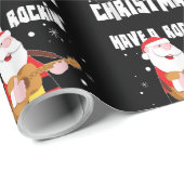 Heb een Rockin-gitarist Guitar Funny Xma Cadeaupapier (Rol Hoek)
