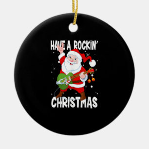 Heb een Rockin-gitarist Guitar Funny Xma Keramisch Ornament