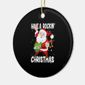 Heb een Rockin-gitarist Guitar Funny Xma Keramisch Ornament (Links)