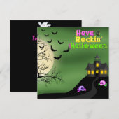 Heb een Rockin' Halloween uitnodiging (Voorkant / Achterkant)