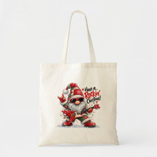Heb een Rockin' Kerstmis Gitaar Gnoom Tote Bag