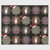 "Heb een roovy Kerstmis" Cadeaupapier (Vlak)