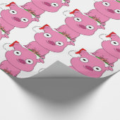 Heb een roze varkensvegankerst cadeaupapier (Hoek)