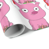 Heb een roze varkensvegankerst cadeaupapier (Rol Hoek)