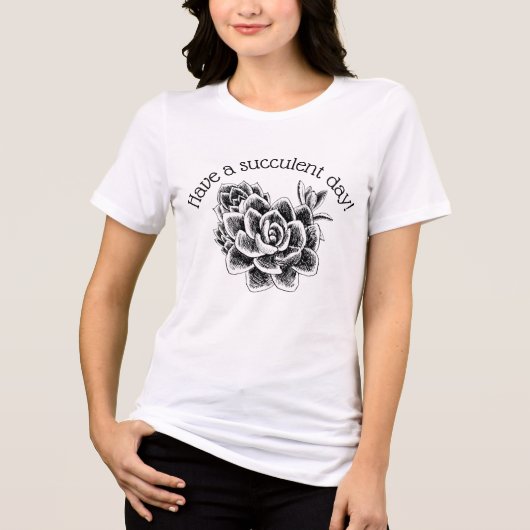 Heb een sappige dag! Tri-Blend shirt (Voorkant)