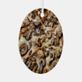 Heb een Schimmel Kerstmis! Grappige Paddestoel Piz Metalen Ornament (Voorkant Rechts)