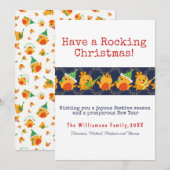 Heb een schommelende kerst zingen Robin Custom Feestdagenkaart (Voorkant / Achterkant)