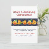 Heb een schommelende kerst zingen Robin Custom Feestdagenkaart (Staand voorkant)