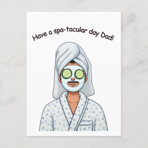 Heb een spa-tacular dag papa vaders cadeau briefkaart