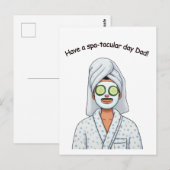 Heb een spa-tacular dag papa vaders cadeau briefkaart (Voorkant / Achterkant)