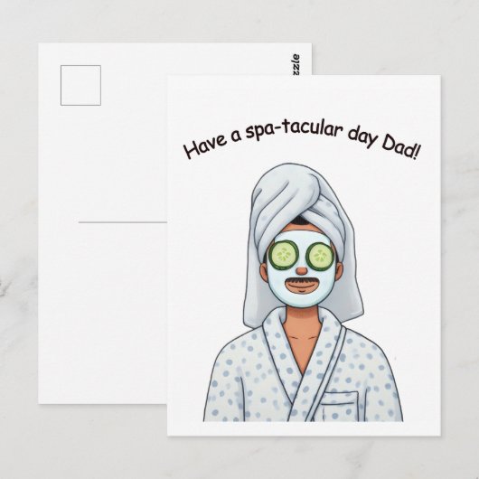 Heb een spa-tacular dag papa vaders cadeau briefkaart (Voorkant / Achterkant)
