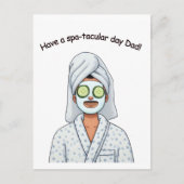 Heb een spa-tacular dag papa vaders cadeau briefkaart (Voorkant)