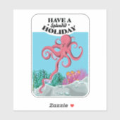 Heb een Splendid Holiday Squid Sticker (Vel)