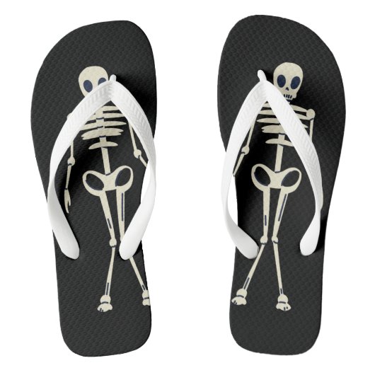 Heb een spoky-halloween, Halloween-skelet Teenslippers (Voetbed)