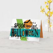 Heb een Spook-tacular Halloween Kaart (Gele Bloem)