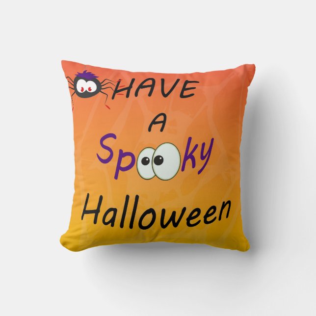 Heb een spookachtig Halloween Sierkussen (Voorkant)