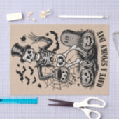 Heb een spookachtige dag Halloween Witch Skeleton Tissuepapier (Craft)