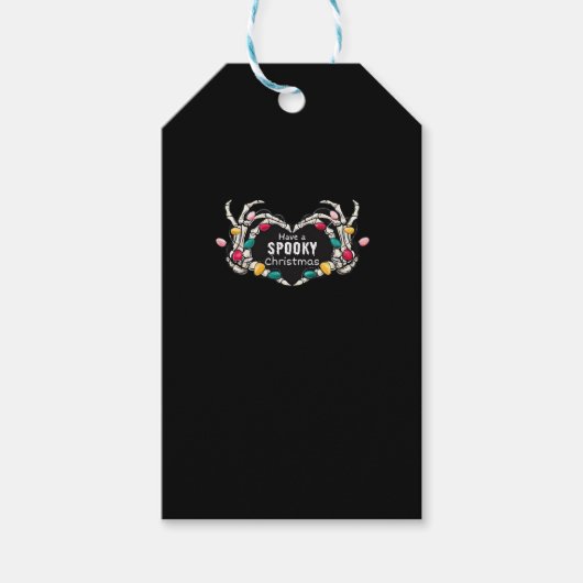 Heb een spookachtige kerstklassieker - Skeleton Ha Cadeaulabel (Voorkant)
