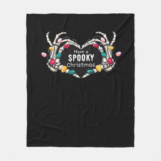 Heb een spookachtige kerstklassieker - Skeleton Ha Fleece Deken (Voorkant)