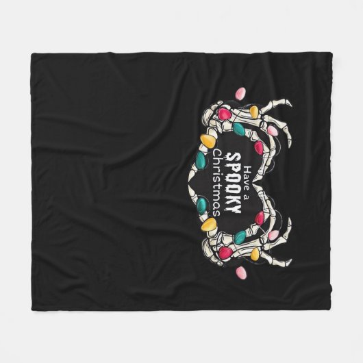 Heb een spookachtige kerstklassieker - Skeleton Ha Fleece Deken (Voorkant (Horizontaal))